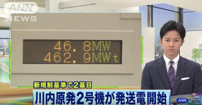 Второй энергоблок атомной электростанции Сендай 15 октября был запущен в работу